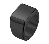 Men's Square Blank Signet Ring Stainless Steel Band 4 Colors Size 7-12 | Solid stainless steel polished finish 4 colors US size7-12 heavy weight
