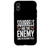 Mens Squirrels Are The Enemy Reason I Fell Shirt Dog Walker Case for iPhone X/XS