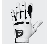 Men's StableGrip with NaturalFit 2.0 Golf Glove with Double Extension Thumb for Best Fit, Premium Cabretta Leather, White, Medium, Left