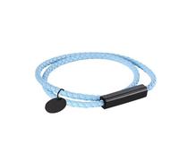 Mens Stacking Leather Bracelets, Adjustable Leather Bracelet Light Blue Braided Rope Bracelet With Magnetic Clasp Mens Fashion Jewellery Teen Boy Gifts For Graduation Birthday Son