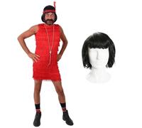 Mens Stag Night Red Flapper Fancy Dress Costume