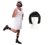Mens Stag Night White Flapper Fancy Dress Costume