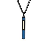 Men's Stainless Steel Bar Pendant Series Choice of Colors and Designs Hypoallergenic Robust, Metal, No Gemstone