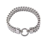 Men's Stainless Steel Bracelets for Engraving Wide Wheat Chain Men's Bracelet Engraving Wrist Chain with Lobster Clasp Couple Gift, Stainless Steel, Without zirconia