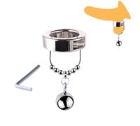 Men's Stainless Steel Gym Rings, Thin Weighted Rings-A359 (25mm+Beads)