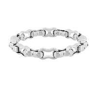 Men's Stainless Steel Industrial Rivet Link Bracelet, 8.5" with Hidden Safety Clasp
