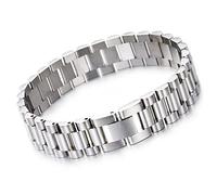 Men's Stainless Steel Link Bracelets for Men, Watch Bracelet, Shape Chain Bracelet, Gift for Couples, Husband, Boyfriend
