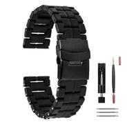 Men's Stainless Steel Strap Compatible for 23mm Luminox Leatherback Sea Turtle Giant 44mm 0320 0321 0323 0324 0325 0329 0330 0333 0335 0337 Ladies outdoor work waterproof watch band wrist strap, Black