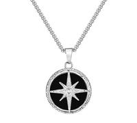 Mens Stainless Steel Symbolic Round Necklace Spiritual Jewelry Accessories Chain Sweater Necklace for Fashion Lovers Stainless Steel, One size, As described, As described