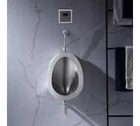 Men's Stainless Steel Wall-Mounted Urinal with Smart Sensor Flush - Ideal for Home Commercial Use KTV Bars Prisons Hotels and Bathrooms.