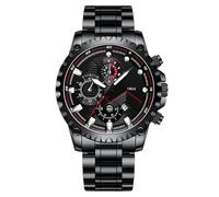 Mens Stainless Steel Watches Waterproof Luminous Clock Timing Tool