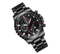 Mens Stainless Steel Watches Waterproof Luminous Clock Timing Tool