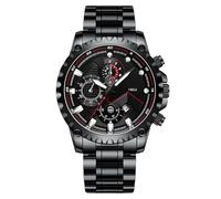 Mens Stainless Steel Watches Waterproof Luminous Clock Timing Tool