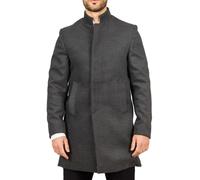 Men's Stand Collar Wool Blend Overcoat