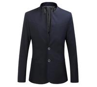 Men's Stand-Up Collar Blazer Men's Slim Fit Plain Suit Jacket 2 Buttons Casual Lightweight Suit Jacket Modern Suit Jacket Winter Jacket with Pockets Sports Jacket Men's Suit for Office Work and