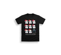 Men's Star Wars Christmas T-Shirt - 100% Cotton Bah Humbug” Black Tee, Soft Crew-Neck Tee for Men - Easy-Care Festive Layer, Colourfast Darth Vader & Stormtroopers Graphic
