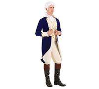 Men's Statesman Alexander Hamilton Costume Colonial Era Outfit, Jacket, Pants, Cravat, Boot Tops