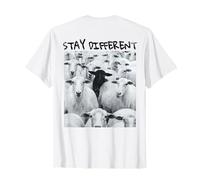 Mens Stay Different Be Unique Sheep Graphic with a Black Sheep T-Shirt