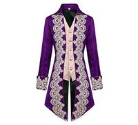 Men's Steampunk Coat, Gothic Tailcoat, Men's Long, Classic Red Coat, Embroidery, Medieval Frock Coat, Victorian Court Suit Vest, Elegant Tuxedo Theatre Performance, Vampire Clothing, Halloween Costume