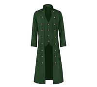 Men's Steampunk Coat Large Sizes, Gothic Jacket Men's Long, Black Trendy Medieval Suit Vest, Double Breasted Victorian Court Frock Coat, Classic Vampire Cosplay Clothing, Halloween Costume