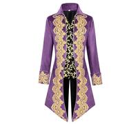 Men's Steampunk Jacket, Edelmann Coat, Men's Embroidery, Trendy Medieval Black Tailcoat, Victorian Court Frock Coat, Elegant Tuxedo Theatre Performance, Vampire Clothing, Halloween Costume