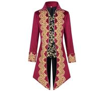 Men's Steampunk Jacket, Edelmann Coat, Men's Embroidery, Trendy Medieval Black Tailcoat, Victorian Court Frock Coat, Elegant Tuxedo Theatre Performance, Vampire Clothing, Halloween Costume