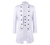 Men's Steampunk Jacket, Gothic Coat, Men's Midi, Medieval Suit Vest with Buttons, Retro Victorian Court Frock Coat, Elegant Theatre Performance Clothing, Cosplay, Halloween Costume