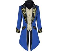 Men's Steampunk Jacket, Gothic Coat, Men's Midi, Trendy Medieval Black Tailcoat, Embroidery, Victorian Court Frock Coat, Elegant Tuxedo Theatre Performance, Pirate Clothing, Halloween Costume