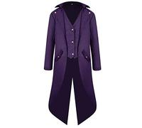 Men's Steampunk Jacket- Large Size - Vintage Long Sleeve Victorian Coat Chic Cosplay Gothic Loose Fit Medieval Casual Court Jackets For Renaissance Carnival