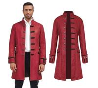 Men's Steampunk Jacket Medieval Vintage Blazer Coat Gothic Uniform Tailcoat