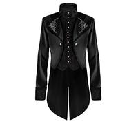 Men's Steampunk Tailcoat, Gothic Coat, Men's Long, Classic Medieval Jacket, Large Sizes, Retro Victorian Court Frock Coat, Elegant Tuxedo Theatre Performance Clothing, Cosplay, Halloween Costume