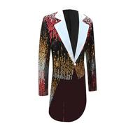 Men's Steampunk Tailcoat, Sequins, Gothic Jacket, Men's Midi, Blue Medieval Coat with Buttons, Elegant Tuxedo Glitter, Victorian Court Performance Clothing, Nightclub, Party, Show, Halloween Costume