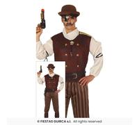 Mens Steampunk Victorian Deluxe Fancy Dress Costume Adults Punk Outfit