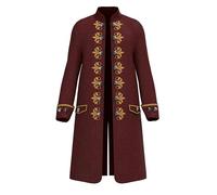 Men's Steampunk Vintage Tailcoat Jacket Gothic Victorian Frock Coat Uniform Halloween Costume