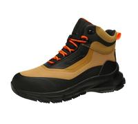 Mens Steel Toe Work Boots, Combat Boot Lace-Up Safety Boots Puncture Resistant Work Shoes Water and Wind Proof Outdoor Shoe High Top Tactical Boot Chunky Trekking Shoes for Hiking Yellow