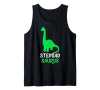 Mens Step-Dad-Saurus Dino Dinosaur StepDadSaurus Cool Stepdad Tank Top