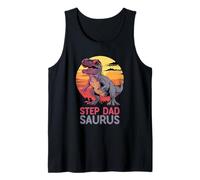 Mens Step-Dad-Saurus T-Rex Dinosaur StepDadSaurus Stepdad Trex Tank Top