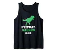 Mens StepDadSaurus Rex Dino Dinosaur Step-Dad-Saurus Stepdad Tank Top