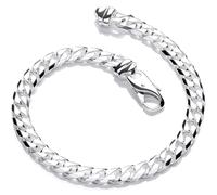 Men's Sterling Silver Curb Bracelet Mens Gents British Made