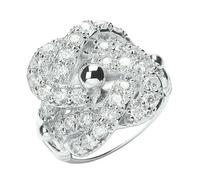 Mens Sterling Silver Knot Ring, Platinum Coated, 24mm Width, 25.5g (X)