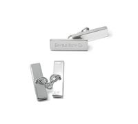 Men's Sterling Silver Rectangular Chain Cufflinks - Savile Row Company