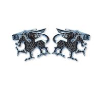 Men's Sterling Silver Welsh Dragon Cufflinks 20 x 15mm