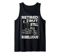 Mens Still Rebellious After Retirement - Cool Motorcycle Rider Tank Top