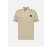 Men's Stone Island Compass Badge Polo T-Shirt Slim Fit Desert - Cream