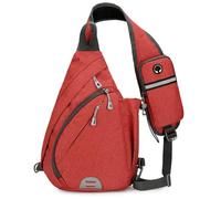 Men's Storage Bag Bag, Lightweight Shoulder Bag, Stylish and Trendy, Perfect for Carrying Around When Meeting with Friends or Going to Parties. (Red, M)
