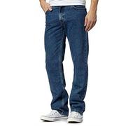 Mens Straight Leg Heavy Duty Work Basic 5 Pocket Plain Denim Jeans Pants All Waist & Sizes