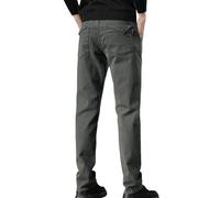 Mens Straight Leg Jeans Slim-Fit Flex Waist Cargo Pants for Men UK,Basic Relaxed Summer Work Trousers Pencil Style Petite Denim Jegging with Multi-Pockets Green 32