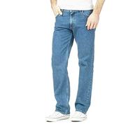 Mens Straight Leg Regular Fit Classic Basic Denim Jeans Adults Heavy Duty Pants (Light Blue Length 29 / Waist 46)