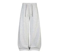 Men's Straight Sports Pants, Wide Elastic Waist Casual Loose Fit Solid Color Comfortable Cotton Pants Chic Soft Simple Versatile Going Out Streetwear for Jogging, Light grey, 3XL