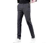 Men's Straight Suit Pants Elastic Waist Solid | Elastic waistband, straight leg , solid black gray coffee, wrinkle-resistant fabric, all-season wear